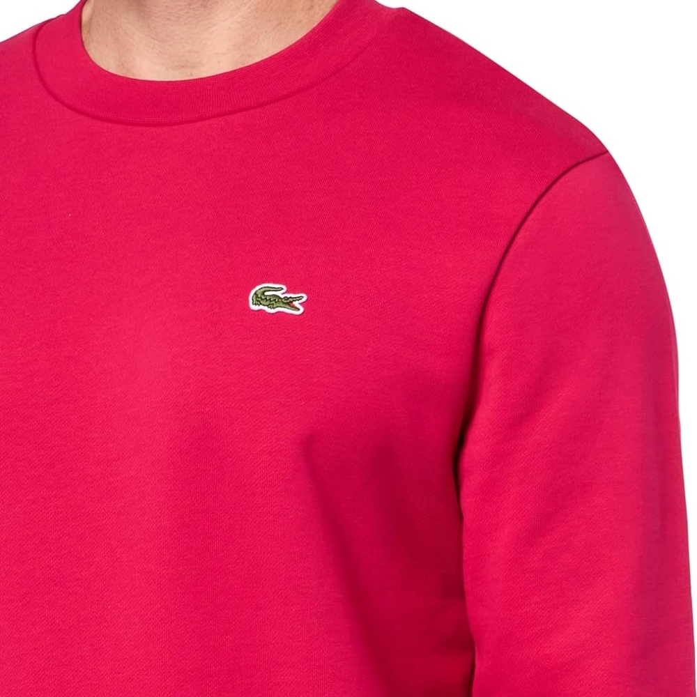 Lacoste Red  V neck Sweatshirt